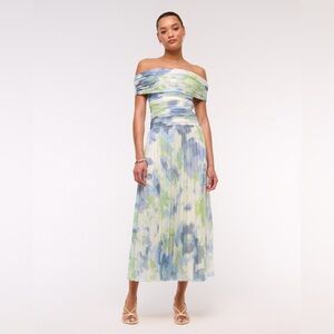 Abercrombie & Fitch Giselle Drop-Waist Mesh Maxi Dress